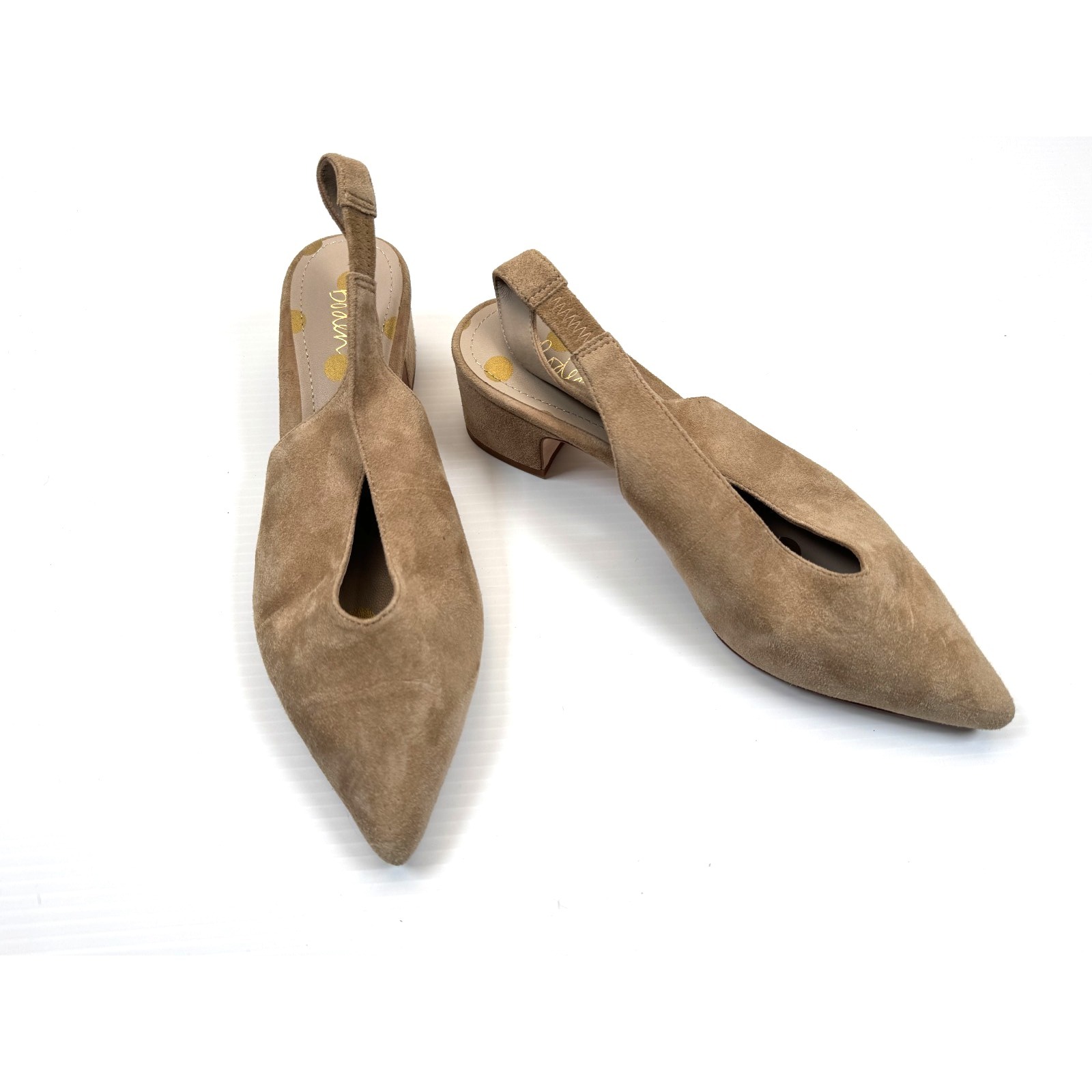 Boden Suede Slingback Heels Women 38 Us 7 Euc Leather Pointed Toe Court Pumps